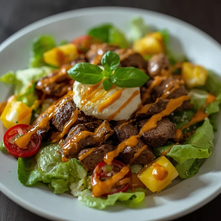 Fattet Hummus Beef Salad