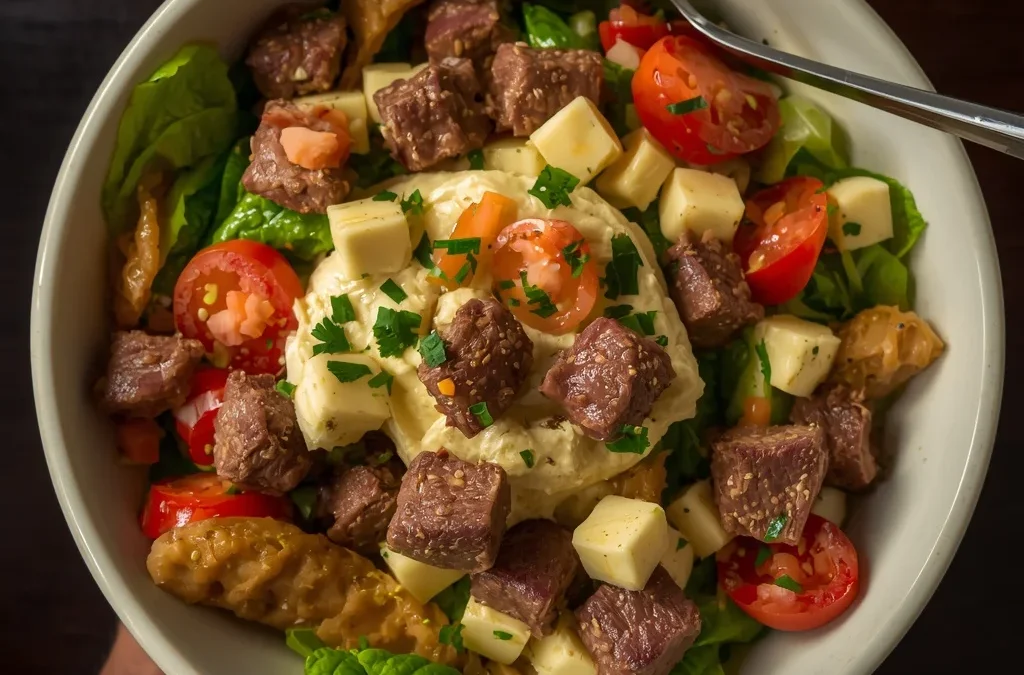 Fattet Hummus Beef Salad