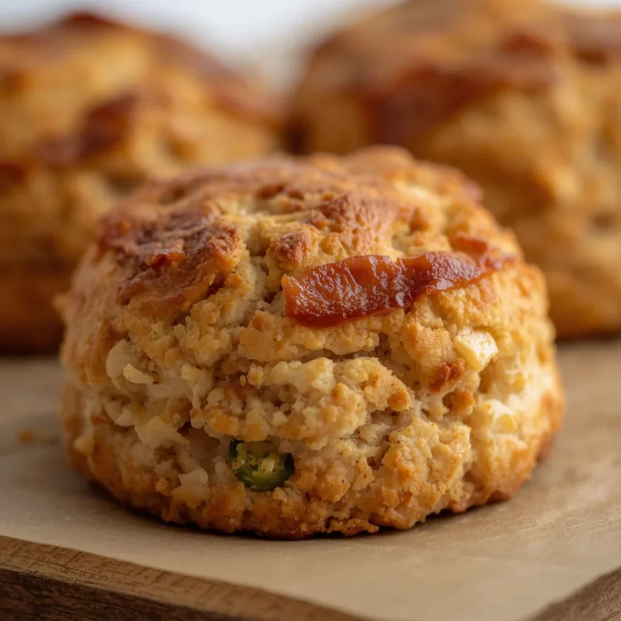 Halal Beef Bacon Jalapeño Cheddar Scones