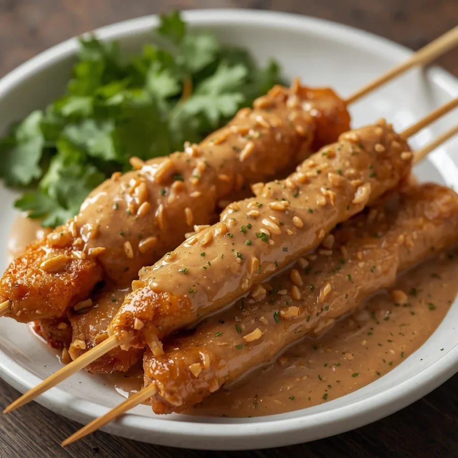 Halal Chicken Satay with Peanut Sauce