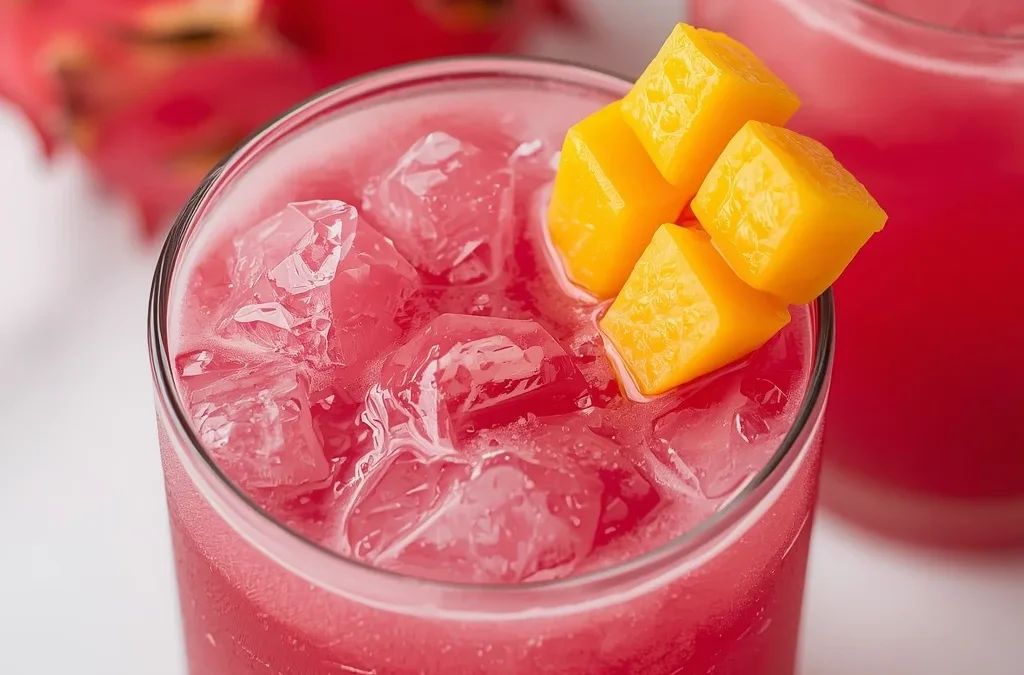 Iced Dragon Fruit Mango Refreshers