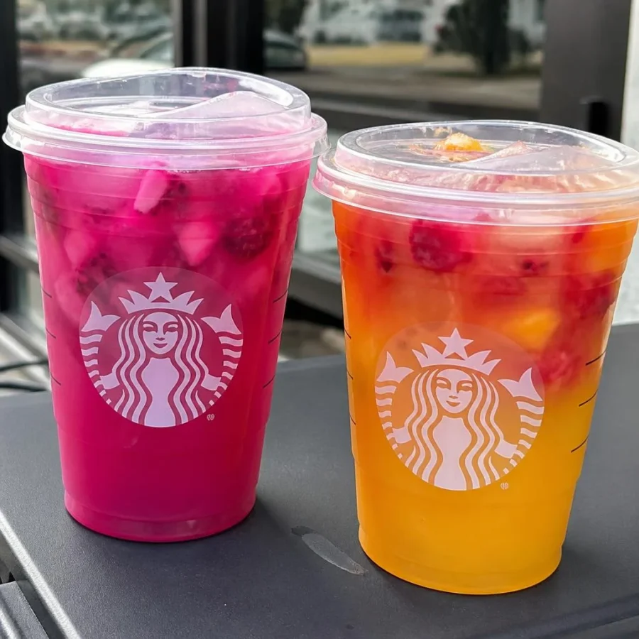 Iced Dragon Fruit Mango Refreshers