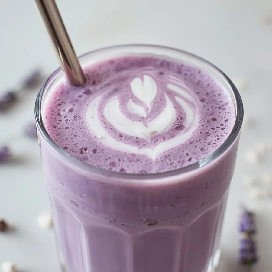 Iced Ube Lavender Oat Milk Latte