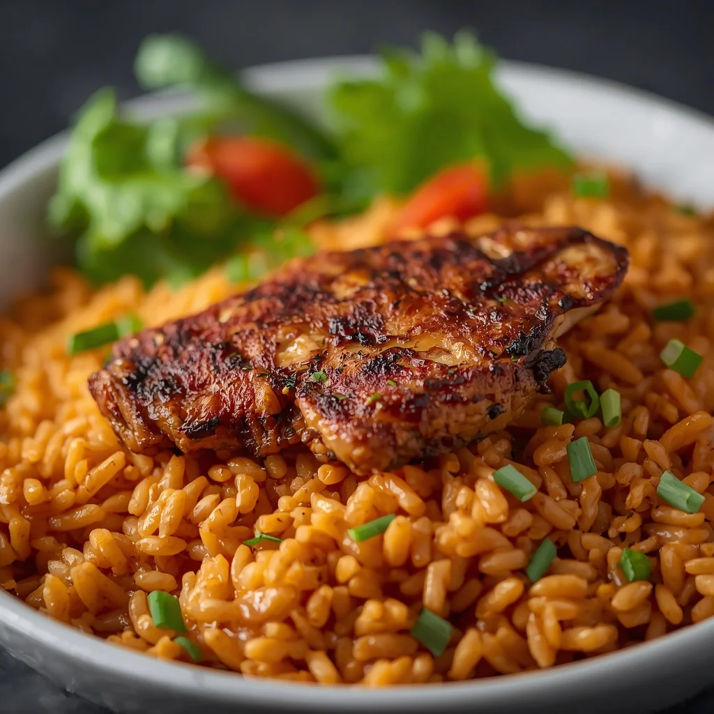 Jollof Rice with Grilled Chicken