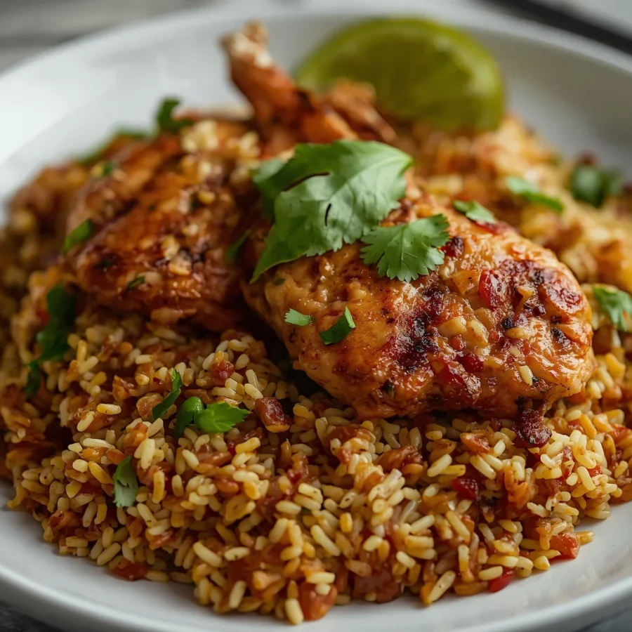 Jollof Rice with Grilled Chicken