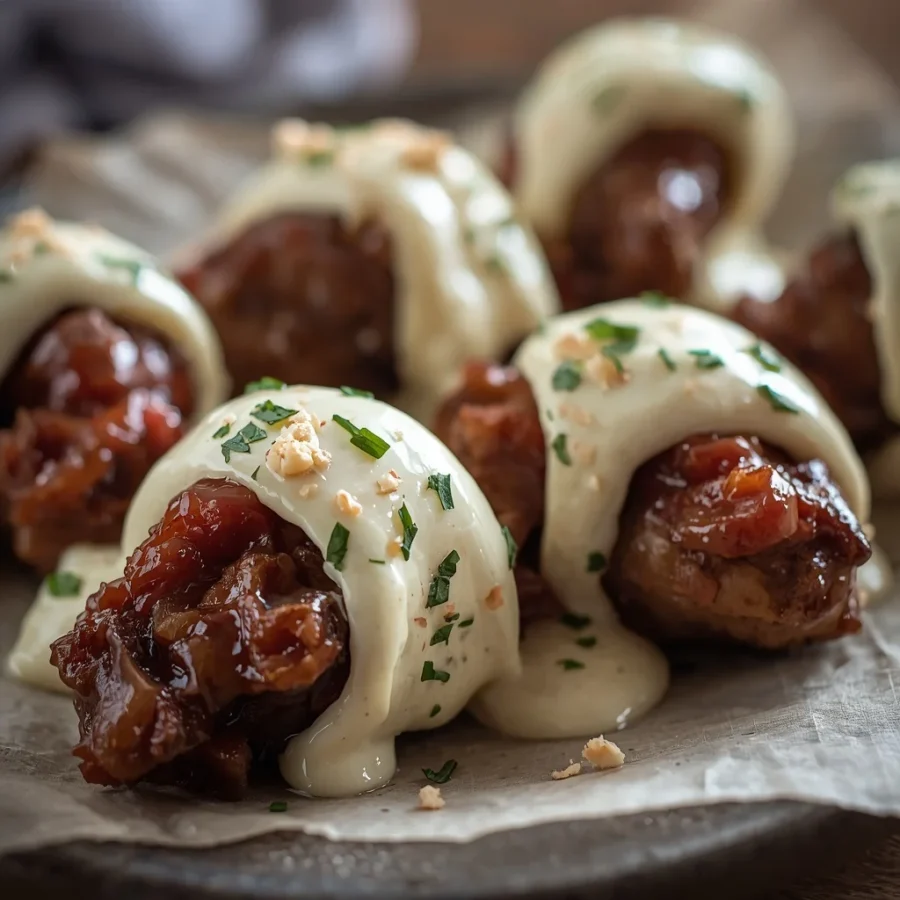 Lamb Arayes with Tahini Yogurt Sauce