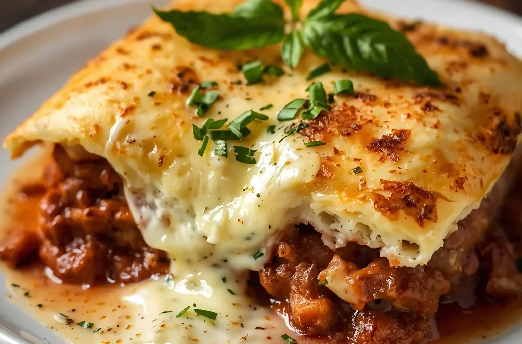 Lamb Moussaka with Creamy Garlic Béchamel