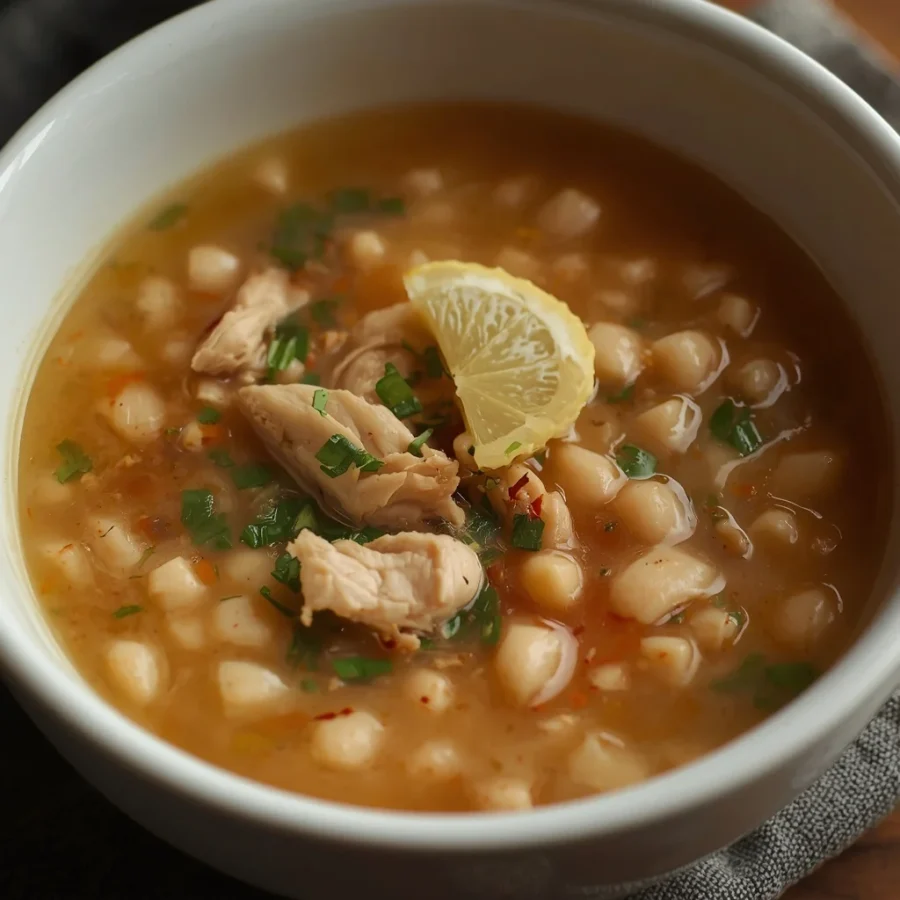 Lemony Chicken & White Bean Soup