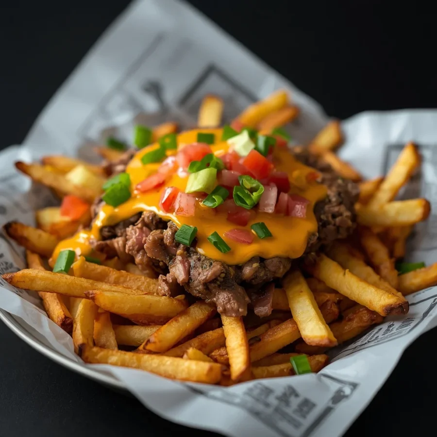 Loaded Halal Beef Nacho Fries