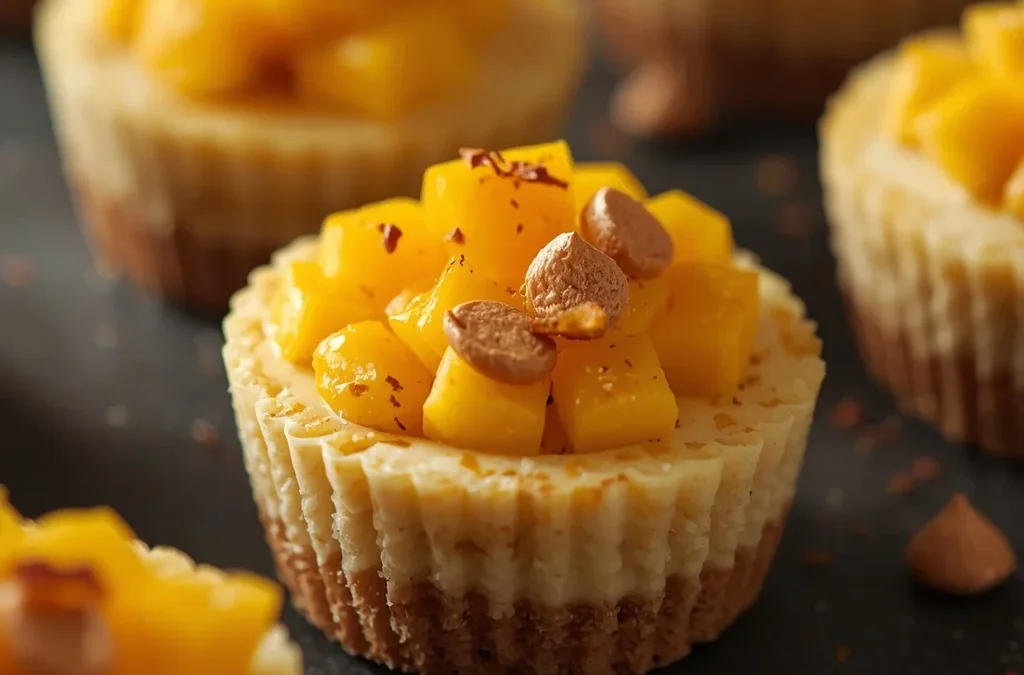 Mango Sticky Rice Cheesecake Cups