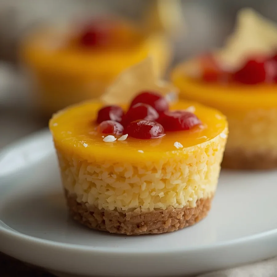 Mango Sticky Rice Cheesecake Cups