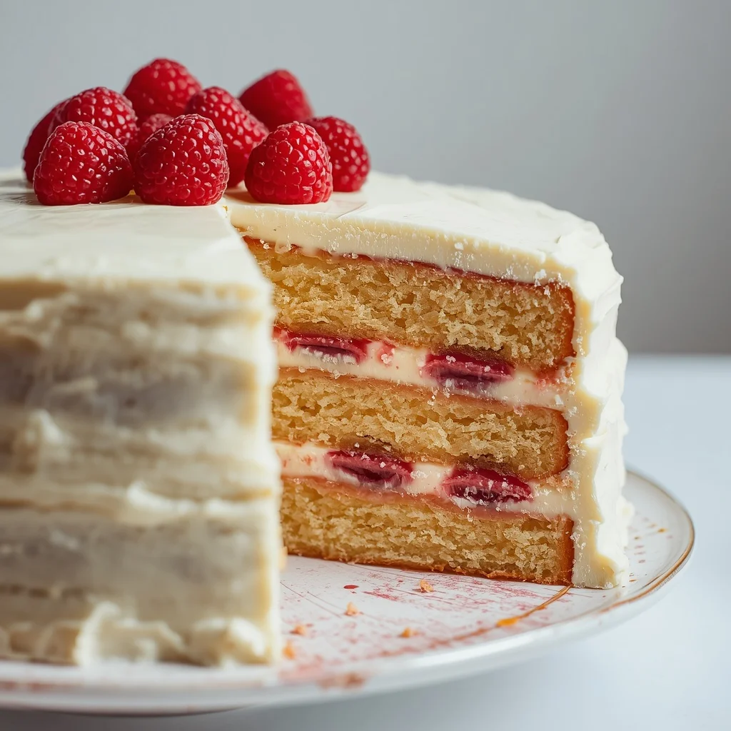 Raspberry Lemon Curd Layer Cake