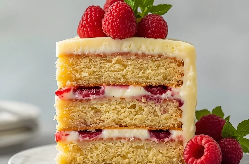 Raspberry Lemon Curd Layer Cake