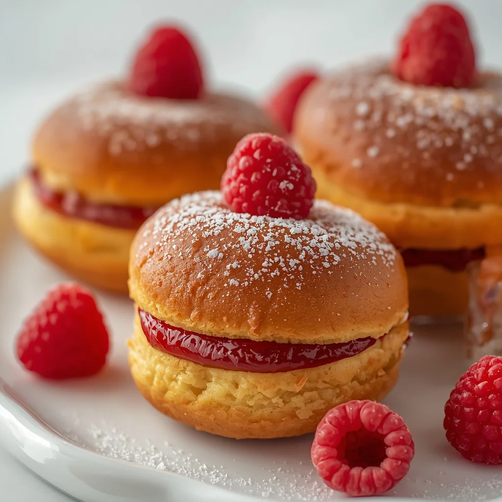 Rosewater & Raspberry Filled Choux Buns