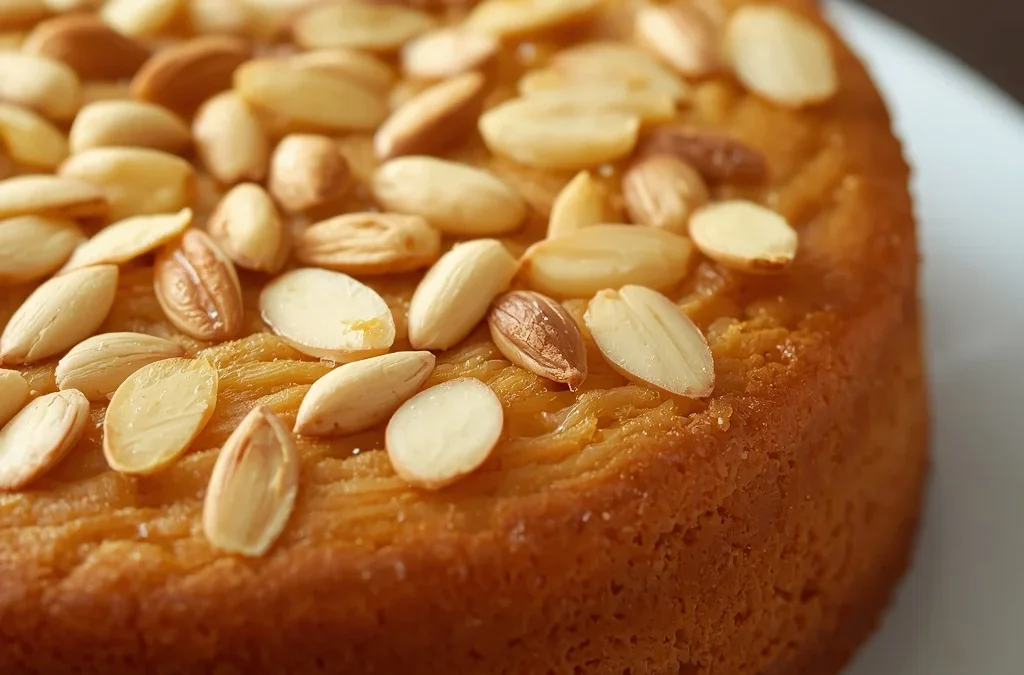 Saffron Honey Almond Tea Cake
