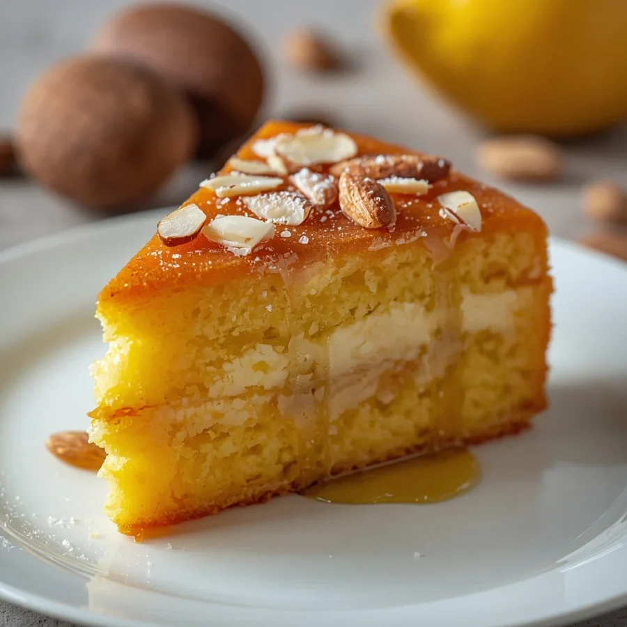 Saffron Honey Almond Tea Cake