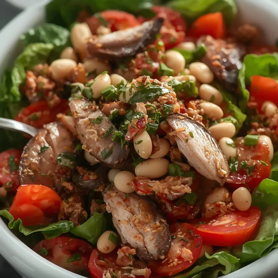 Sardine & White Bean Mediterranean Salad