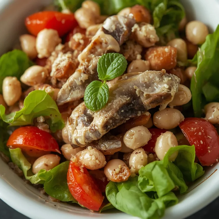 Sardine & White Bean Mediterranean Salad