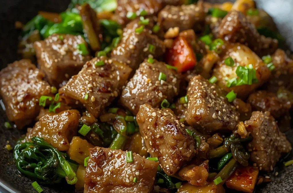 Sauteed Bok Choy Halal Beef Stir Fry