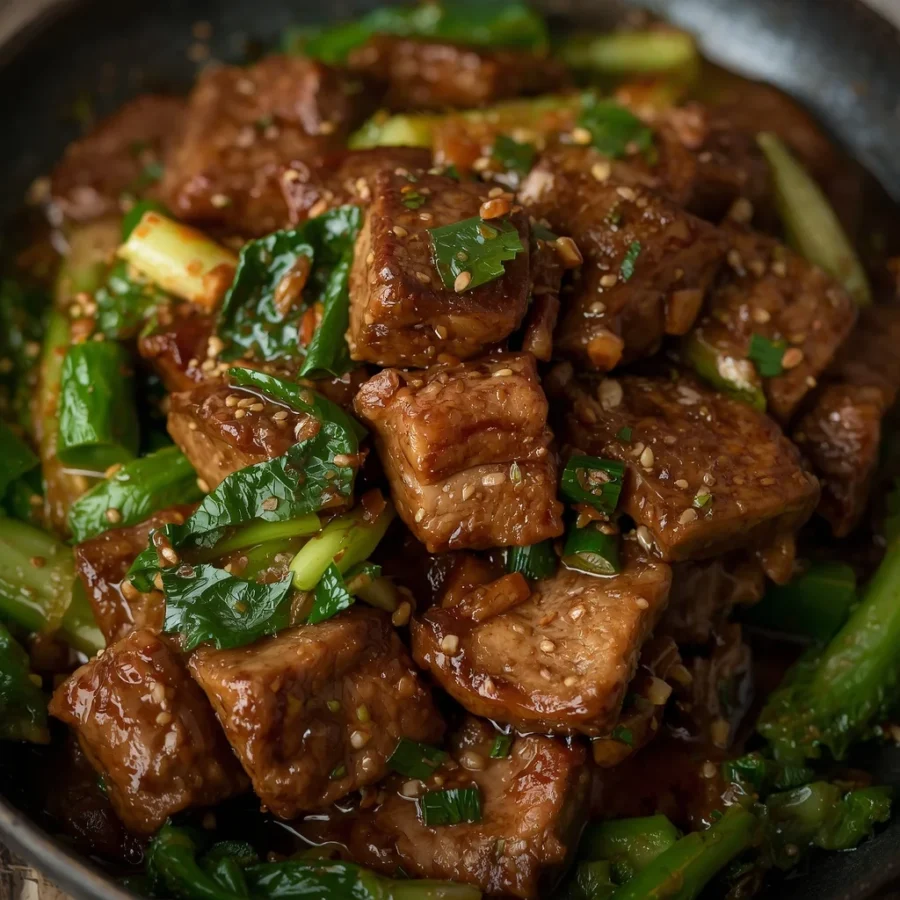 Sauteed Bok Choy Halal Beef Stir Fry