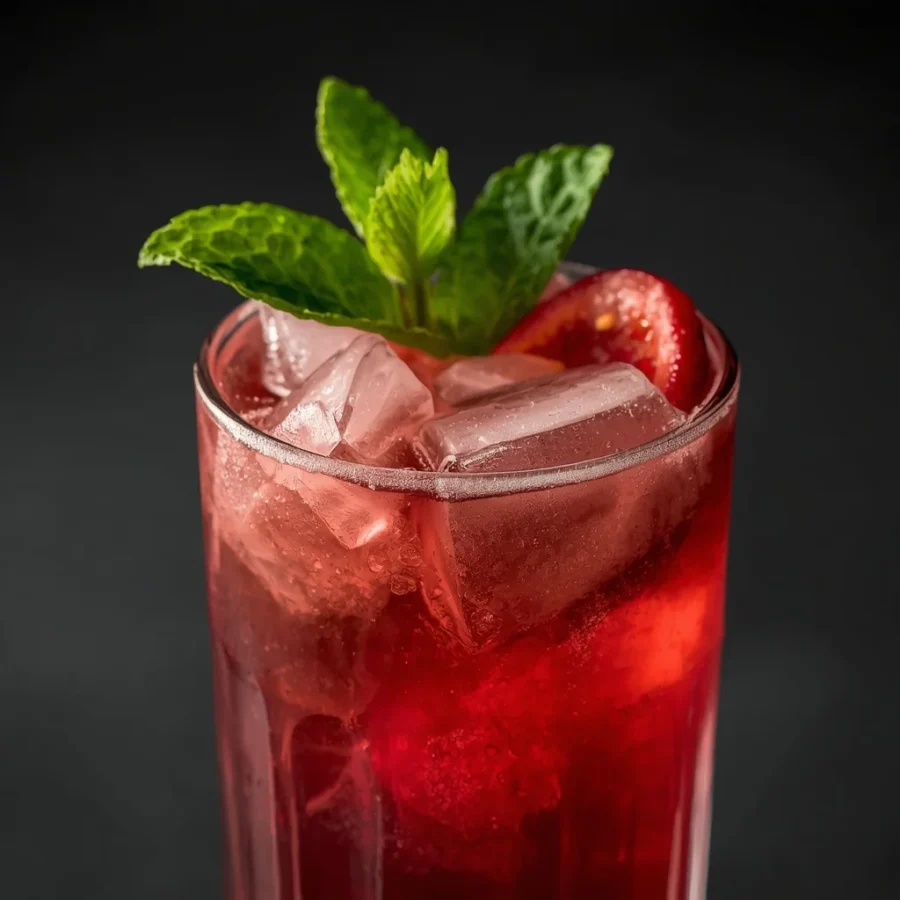 Smoked Hibiscus Mint Mojito Mocktail