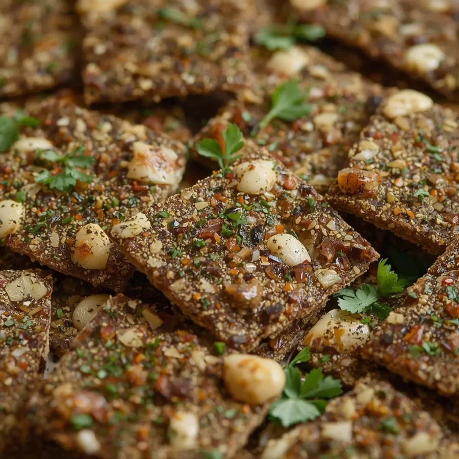 Sourdough Discard Zaatar Crackers