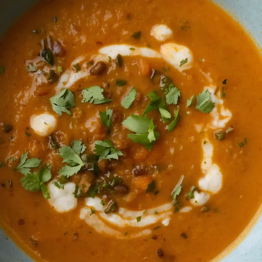 Spiced Red Lentil Harira Soup