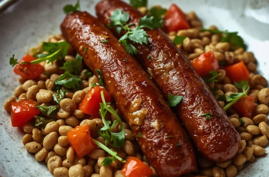 Spicy Halal Merguez Sausage and Farro Salad