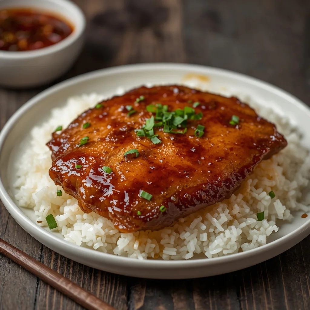 Sticky Sesame Honey Ginger Duck Breast with Jasmine Rice