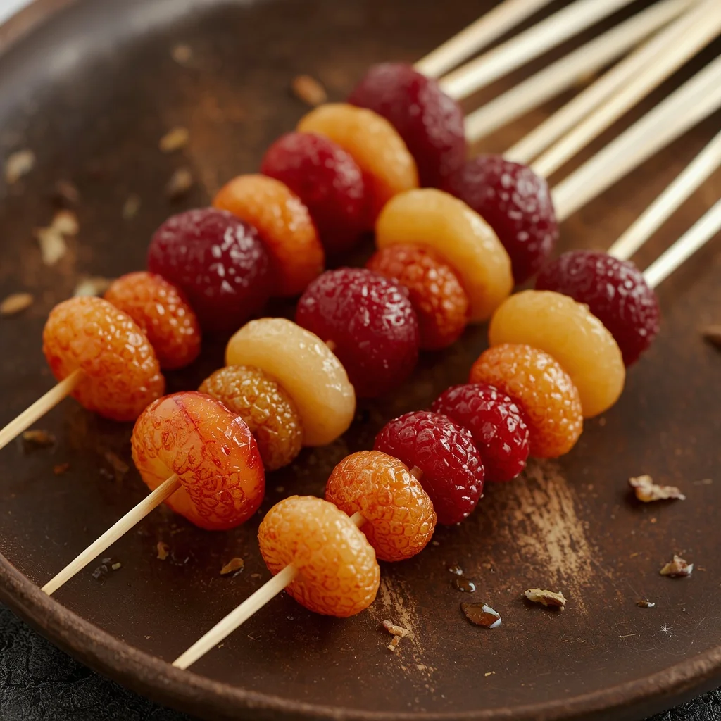 Tanghulu-Inspired Candied Fruit Skewers