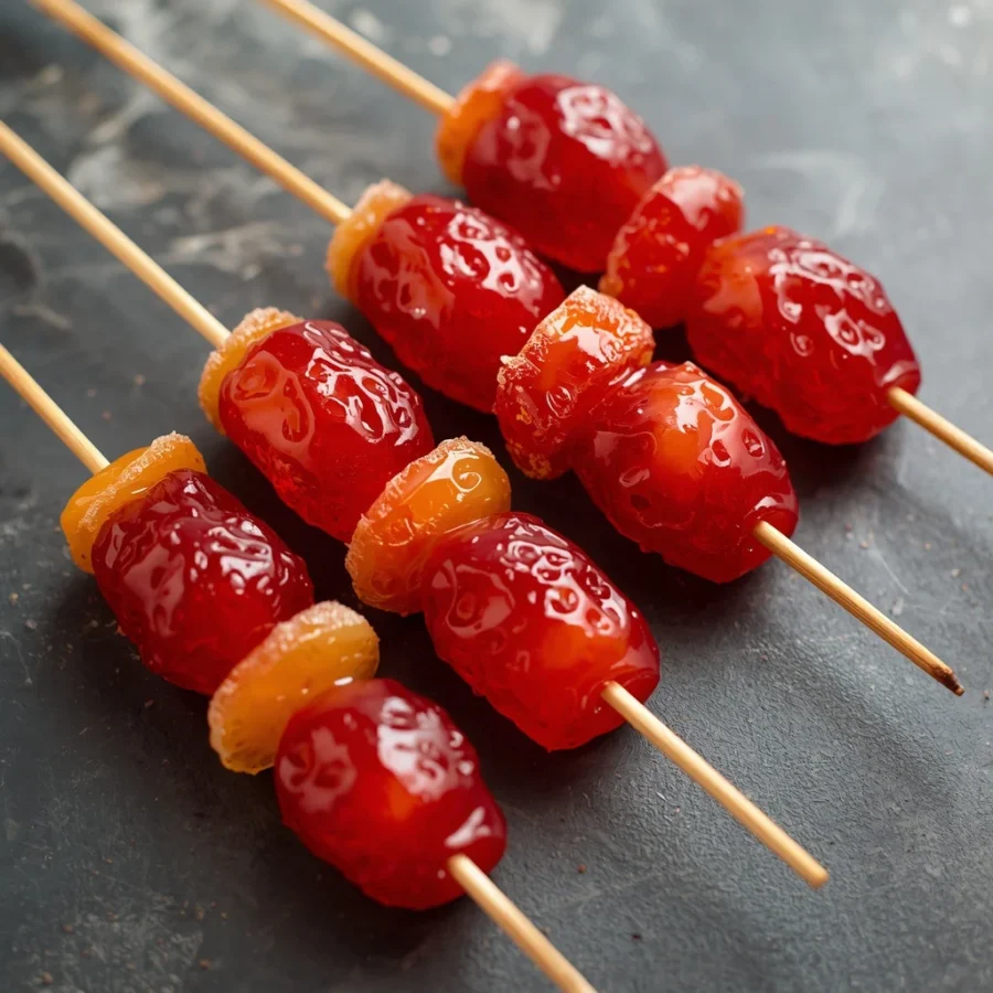 Tanghulu-Inspired Candied Fruit Skewers