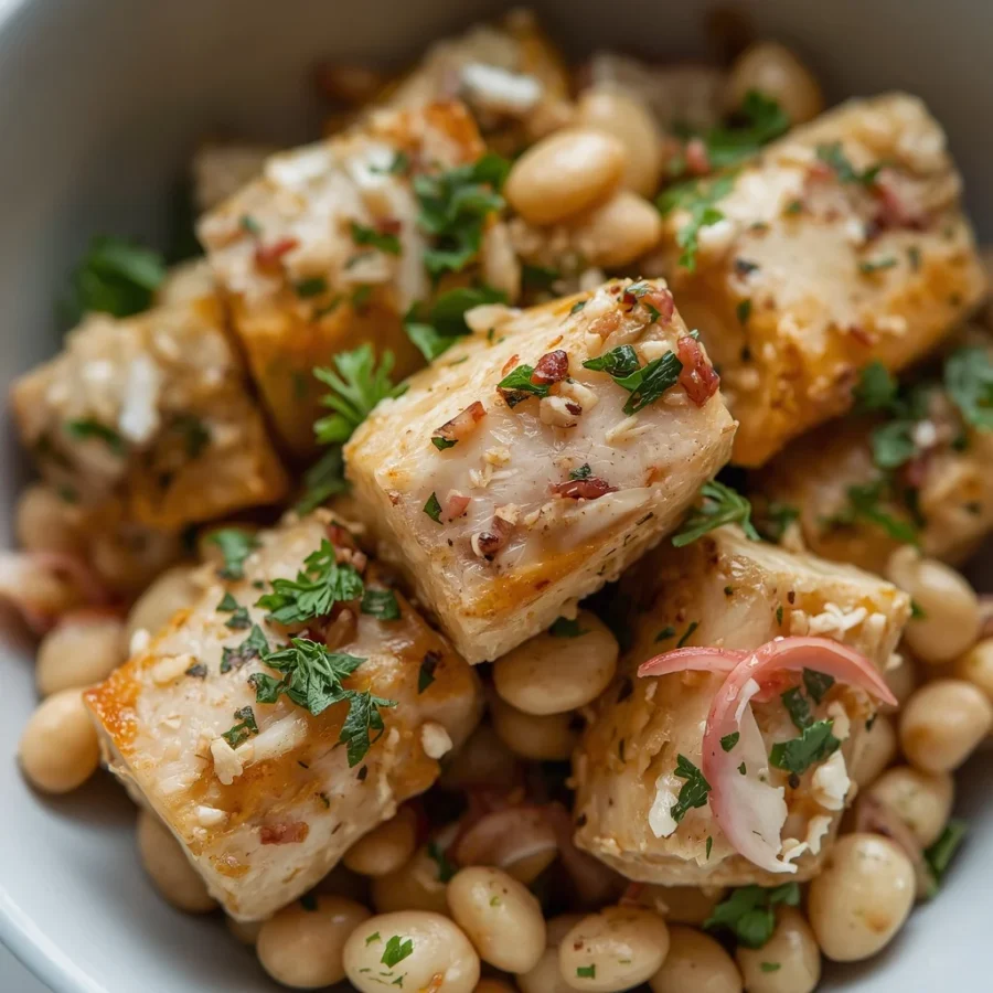 Tinned Fish White Bean Salad with Lemon & Herbs