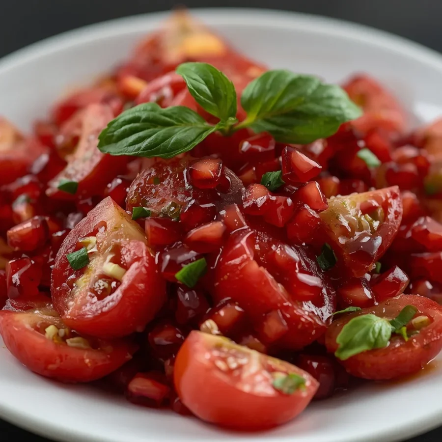 Turkish Ezme Tomato Salad with Pomegranate