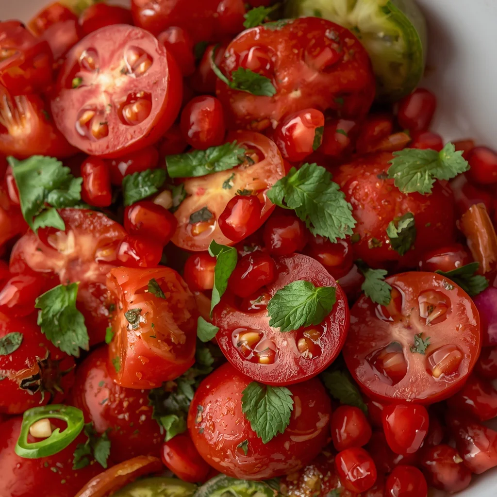 Turkish Ezme Tomato Salad with Pomegranate