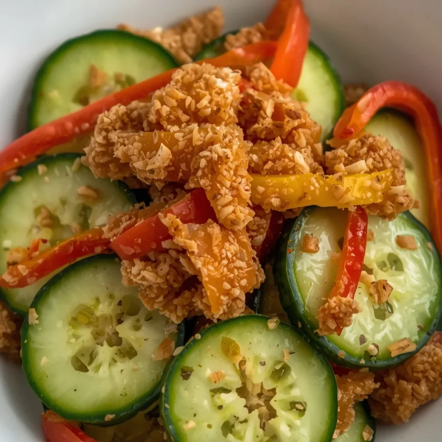Viral Cucumber & Sweet Pepper Crunch Salad