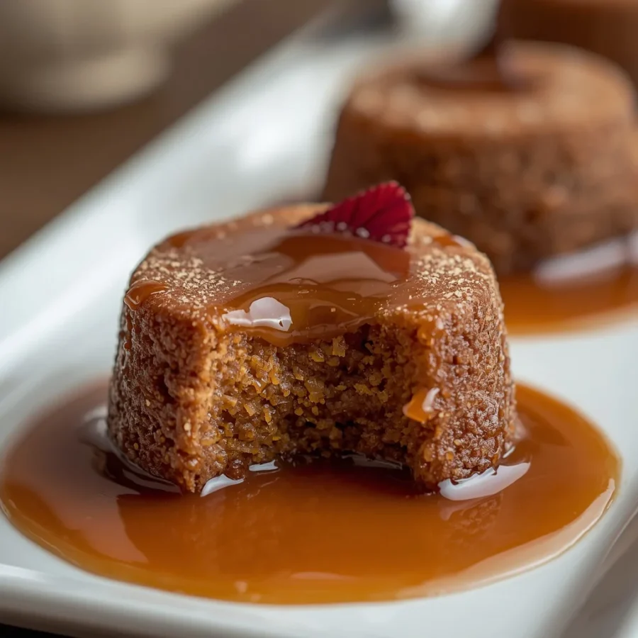 Warm Date & Halal Butterscotch Lava Cakes