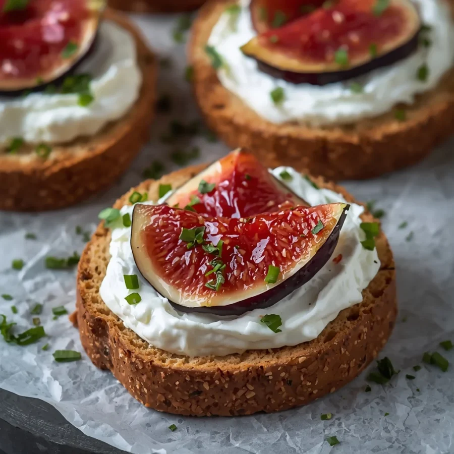 Whipped Ricotta & Fig Crostini