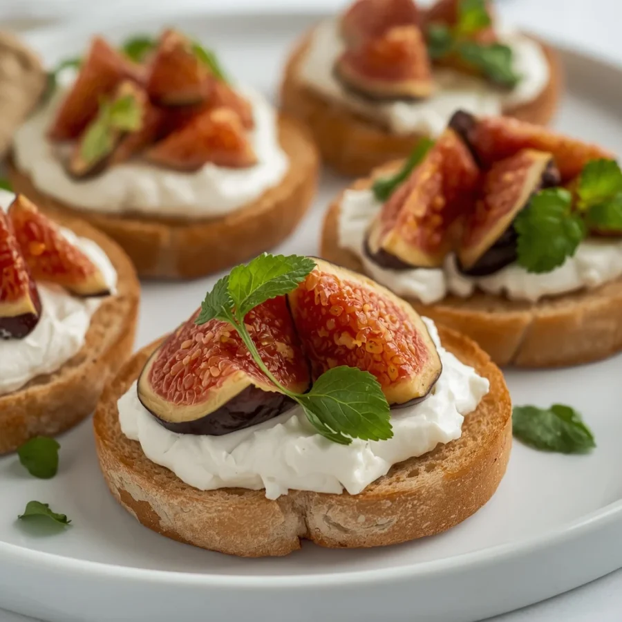 Whipped Ricotta & Fig Crostini
