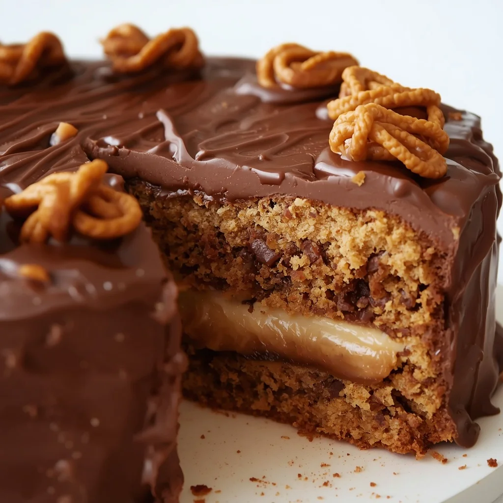 Reese's Stuffed Cookie Cake