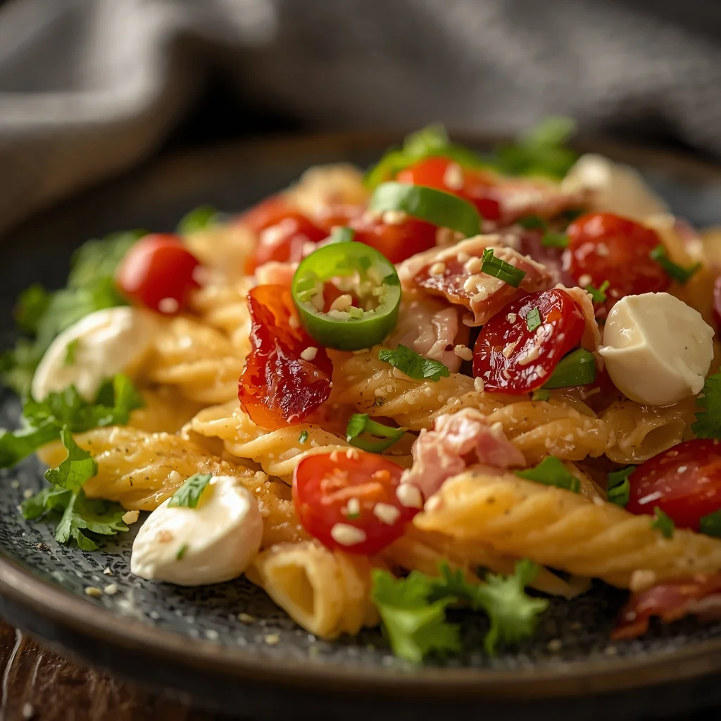 BLT Pasta Salad with Turkey Bacon
