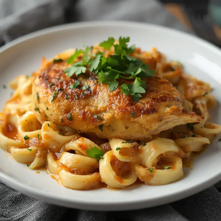 Baked Halal Chicken Tetrazzini
