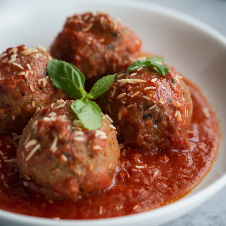 Beef Meatballs in Marinara Sauce