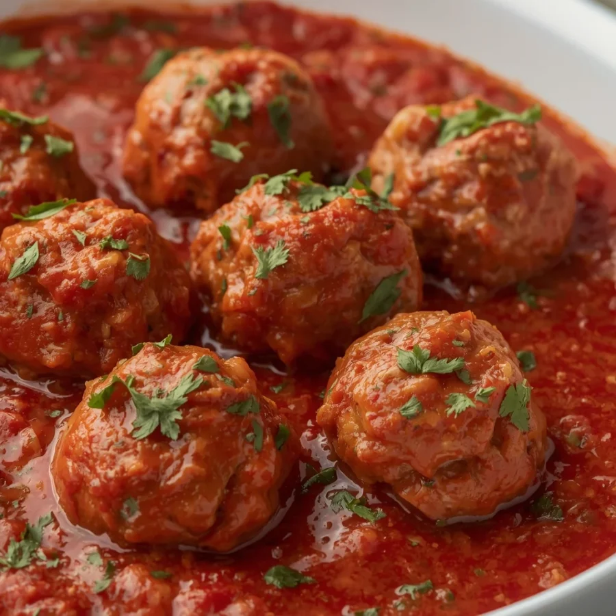 Beef Meatballs in Marinara Sauce