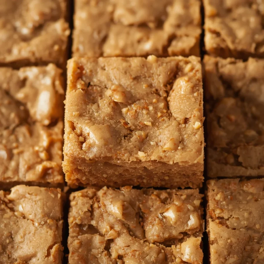 Brown Butter Bourbon-Vanilla Blondies