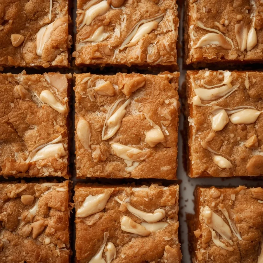 Brown Butter Bourbon-Vanilla Blondies