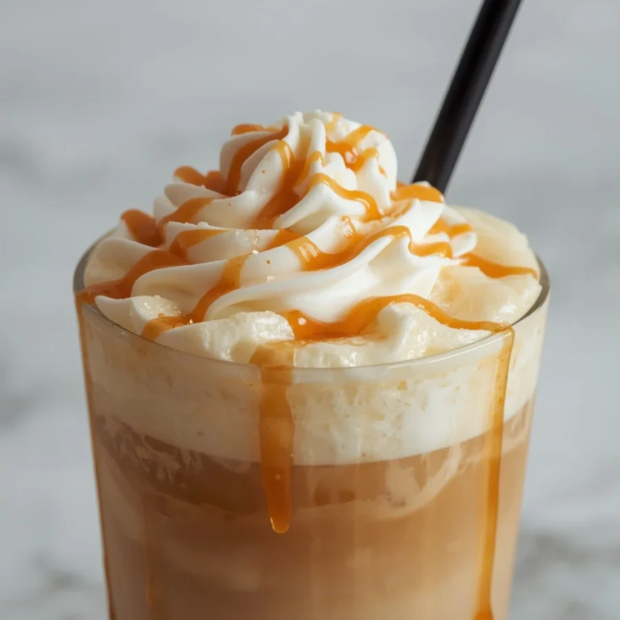 Copycat Iced Caramel Macchiato with Oat Milk