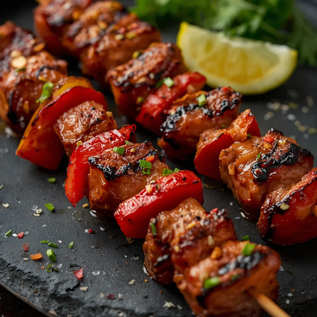 Flame-Grilled Shish Tawook Skewers