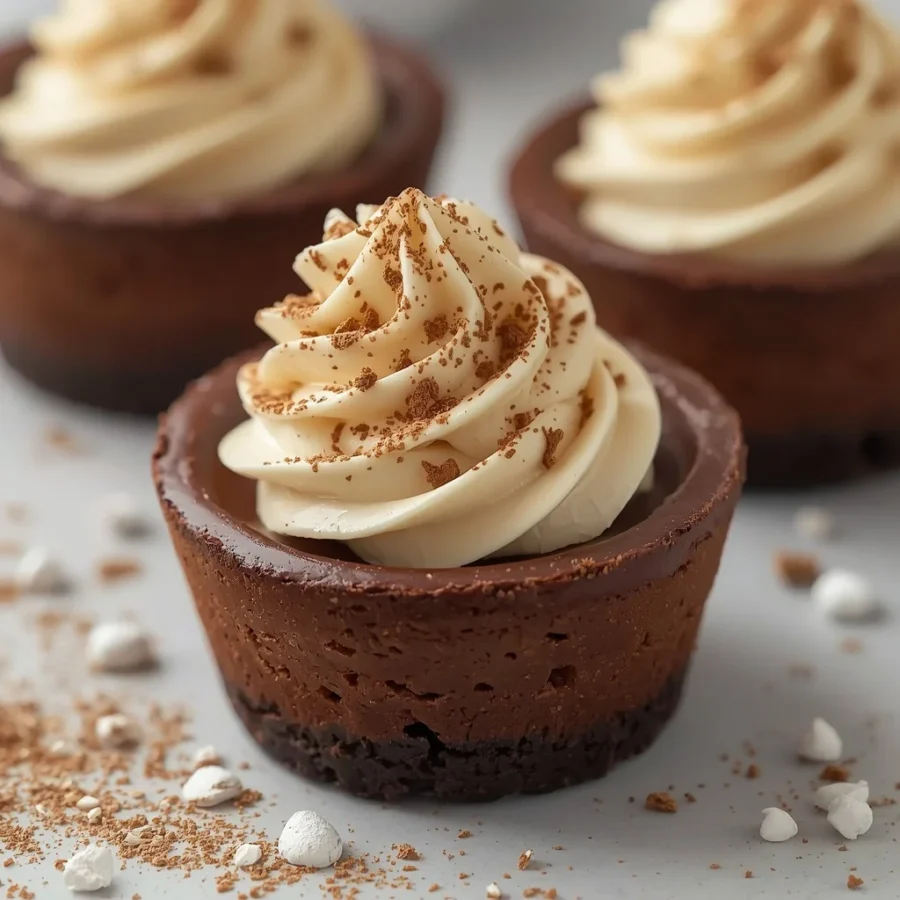 Mississippi Mud Pie Cups with Espresso Cream