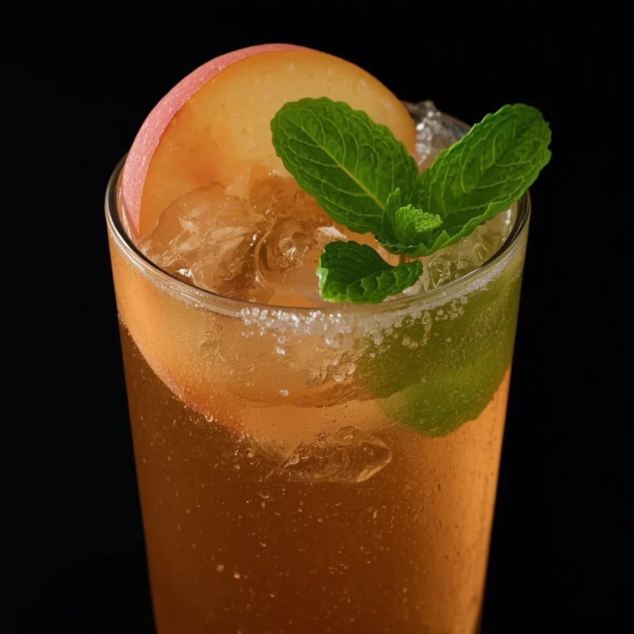 Peach Mint Ginger Ale Spritzer