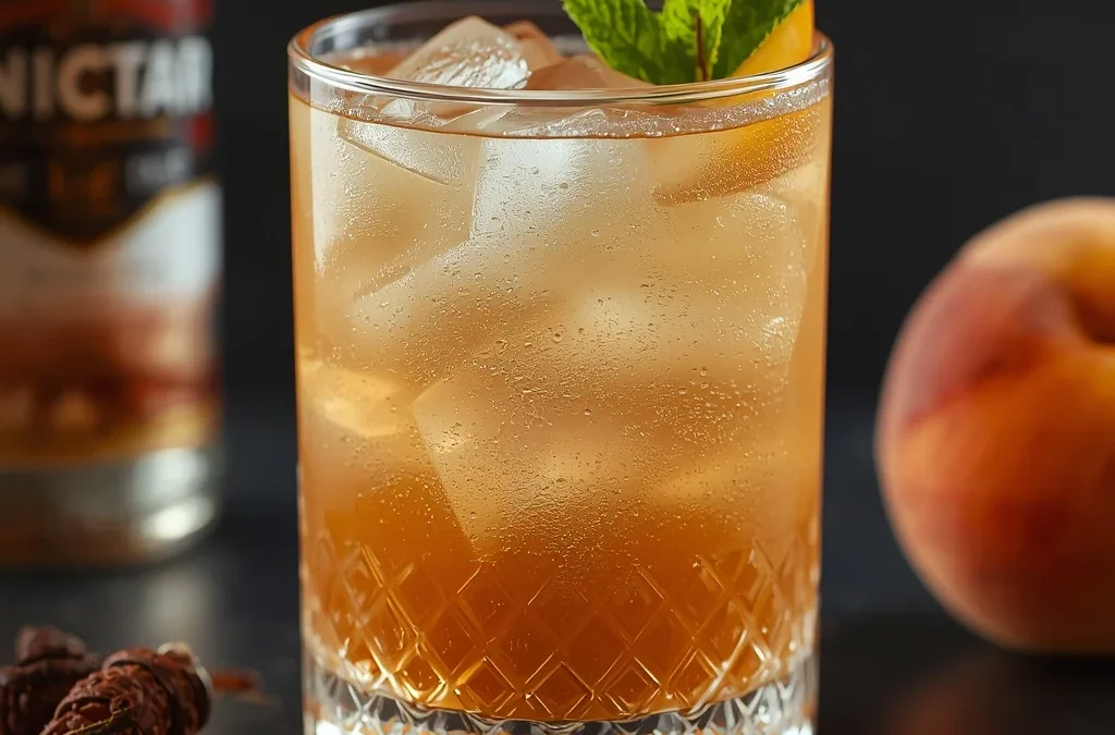 Peach Mint Ginger Ale Spritzer